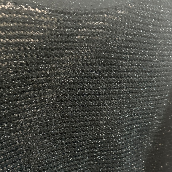 Black Sparkly Knit Short Sleeve Top - Picture 3 of 11